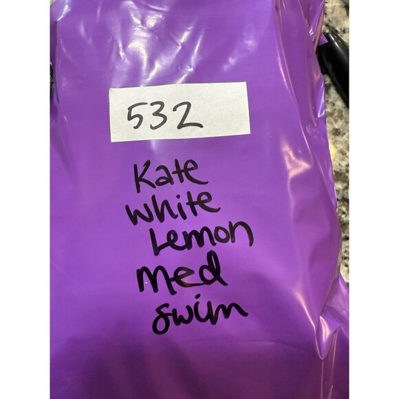 KATE SPADE Lemon toss / sea star One Piece Swimsuit  underwire white NWT Medium - Picture 9 of 9